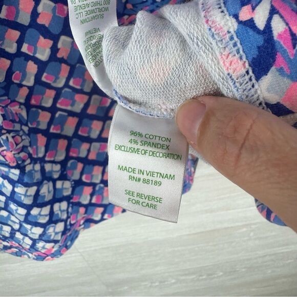 Lilly Pulitzer Skipper Royal Purple Popover 1/2 Zip Sweatshirt Top - Picture 10 of 10